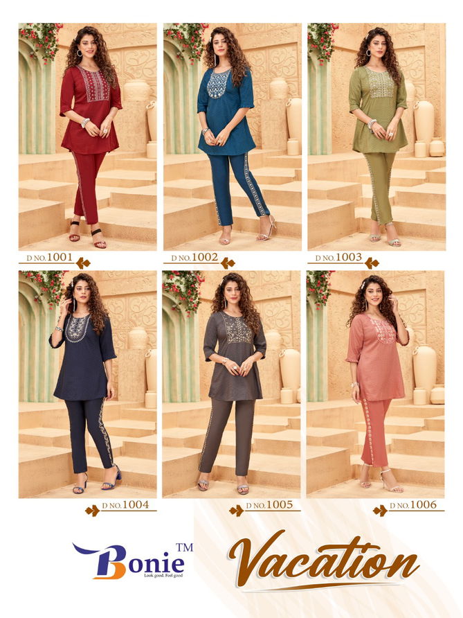 Bonie Vacation Designer Wear Wholesale Kurtis With Bottom Catalog